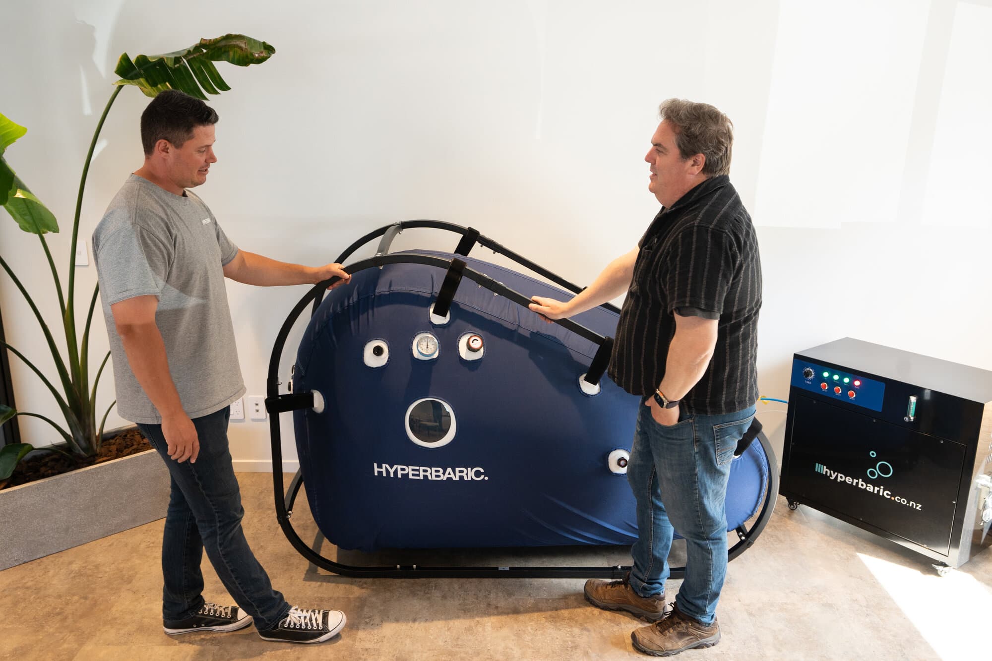 Full chamber and compressor setup Full chamber and compressor setup